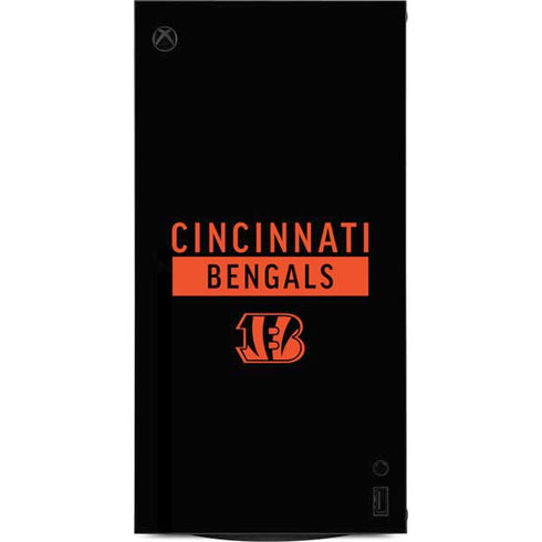 NFL Cincinnati Bengals Black Performance Series XBox Series X Digital Edition Console Skin