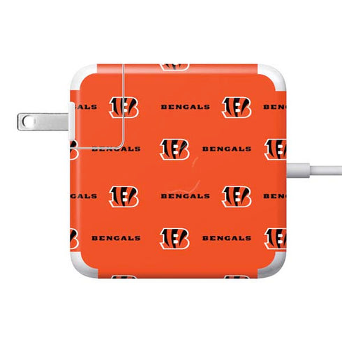 NFL Cincinnati Bengals Blitz Series 85W Power Adapter (15 and 17 inch MacBook Pro Charger) Skin