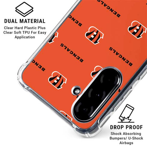 NFL Cincinnati Bengals Blitz Series Galaxy A36 5G Clear Case