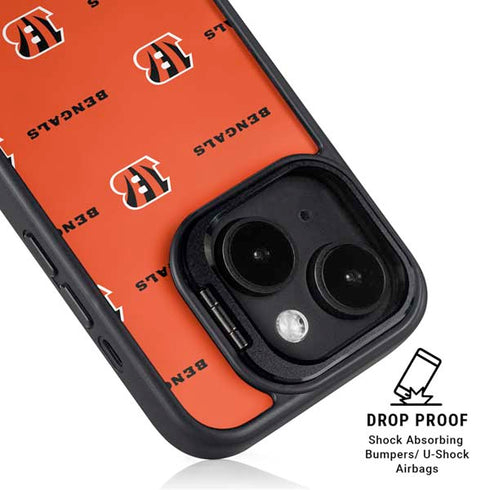 NFL Cincinnati Bengals Blitz Series iPhone 15 Kickstand Case