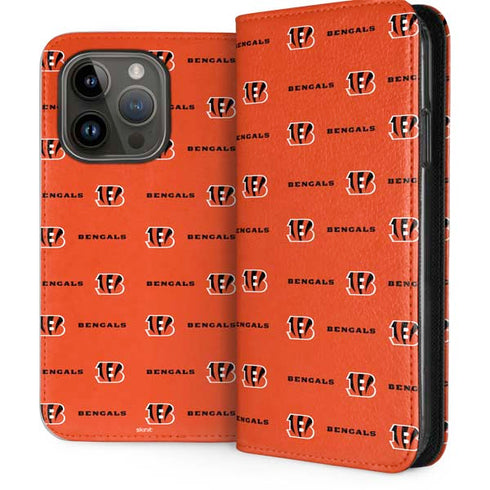 NFL Cincinnati Bengals Blitz Series iPhone 15 Pro Folio Case
