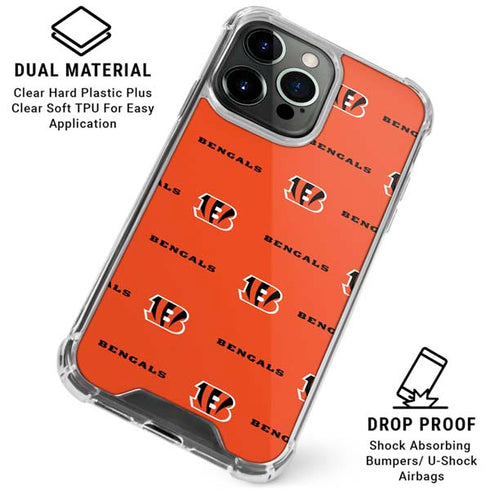 NFL Cincinnati Bengals Blitz Series iPhone 16 Pro Max Clear Case