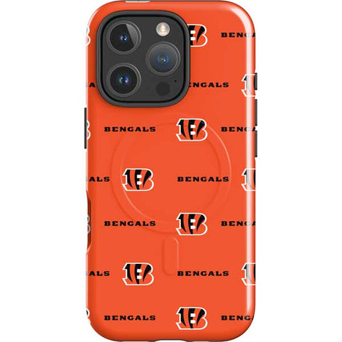 NFL Cincinnati Bengals Blitz Series iPhone 16 Pro Max Magsafe Impact Case