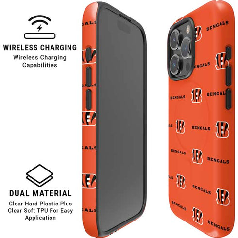 NFL Cincinnati Bengals Blitz Series iPhone 16 Pro Max Magsafe Impact Case