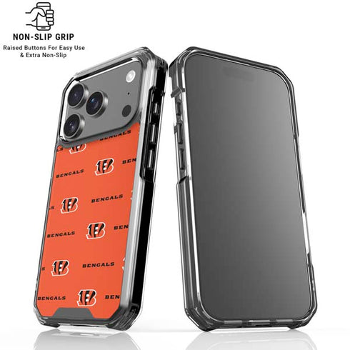 NFL Cincinnati Bengals Blitz Series iPhone 18 Pro Clear Case