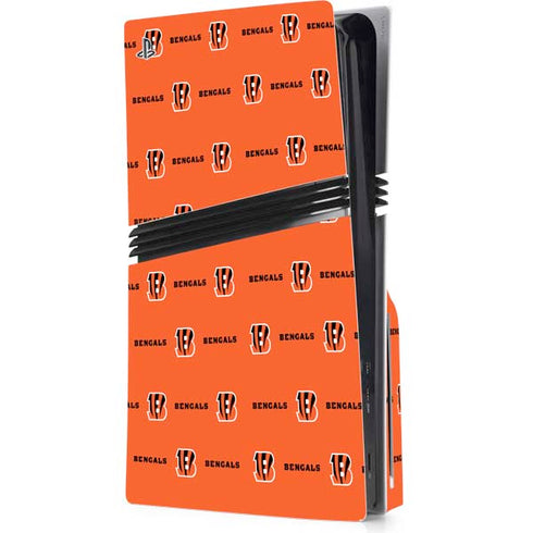 NFL Cincinnati Bengals Blitz Series PS5 Pro Disk Console Skin