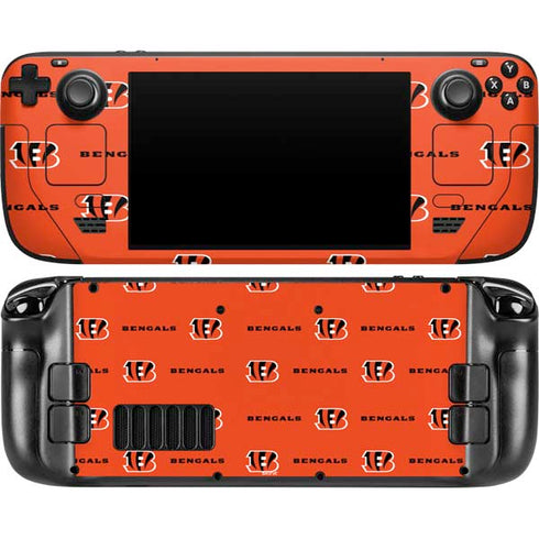NFL Cincinnati Bengals Blitz Series Steam Deck Handheld Gaming Computer OLED Skin