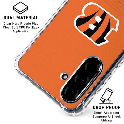 NFL Cincinnati Bengals Breakaway Galaxy A36 5G Clear Case