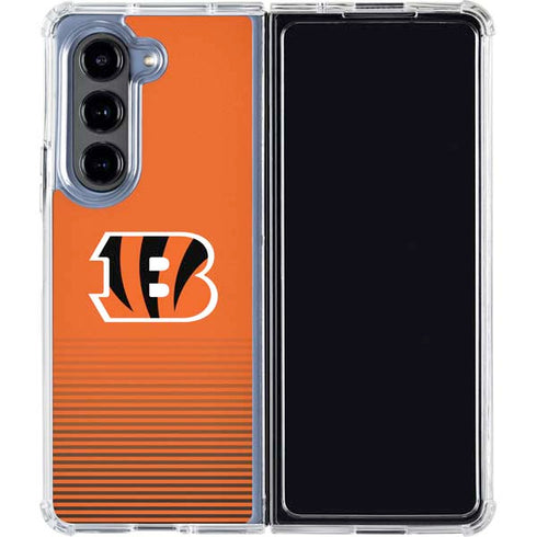 NFL Cincinnati Bengals Breakaway Galaxy Z Fold5 5G Clear Case
