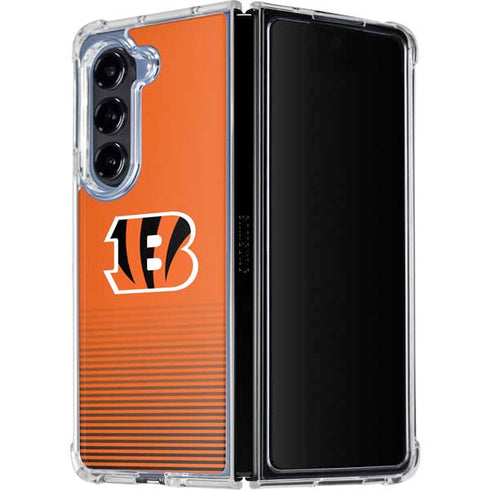 NFL Cincinnati Bengals Breakaway Galaxy Z Fold5 5G Clear Case