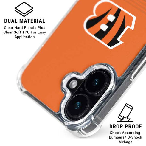 NFL Cincinnati Bengals Breakaway iPhone 16 Clear Case