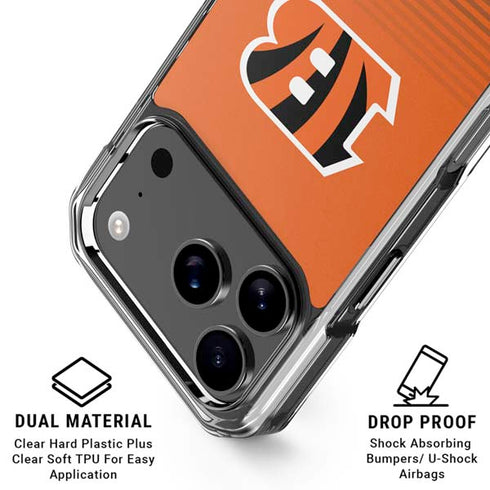 NFL Cincinnati Bengals Breakaway iPhone 18 Pro Clear Case