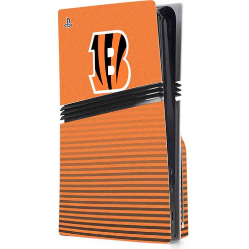 NFL Cincinnati Bengals Breakaway PS5 Pro Disk Console Skin