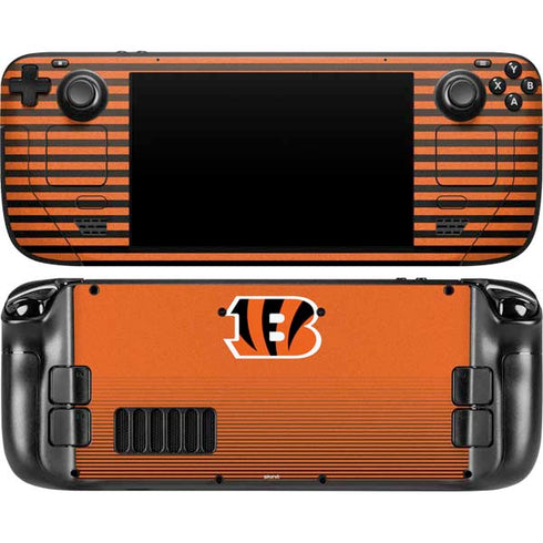 NFL Cincinnati Bengals Breakaway Steam Deck Handheld Gaming Computer OLED Skin