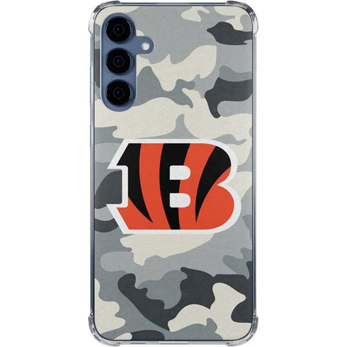 NFL Cincinnati Bengals Camo Galaxy A55 5G Clear Case