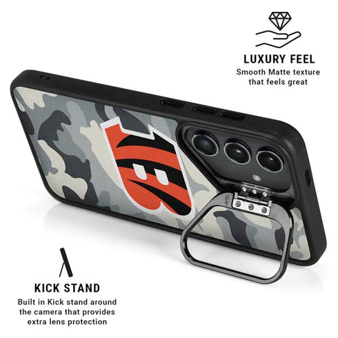 NFL Cincinnati Bengals Camo Galaxy S24 Kickstand Case