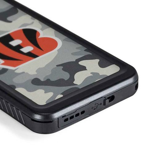 NFL Cincinnati Bengals Camo Galaxy S24 Plus Waterproof Case