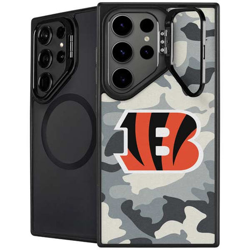 NFL Cincinnati Bengals Camo Galaxy S24 Ultra Kickstand Case
