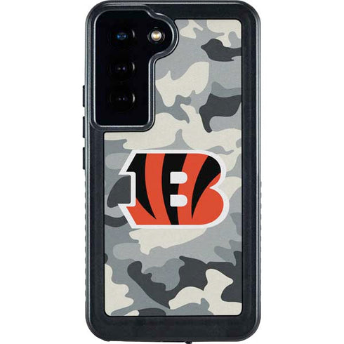 NFL Cincinnati Bengals Camo Galaxy S24 Waterproof Case