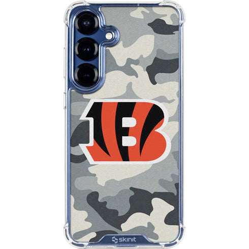 NFL Cincinnati Bengals Camo Galaxy S25 Plus Clear Case