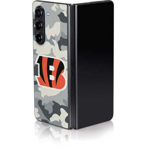 NFL Cincinnati Bengals Camo Galaxy Z Fold5 5G Skin