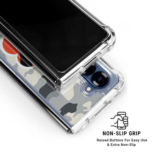 NFL Cincinnati Bengals Camo Galaxy Z Fold6 Clear Case
