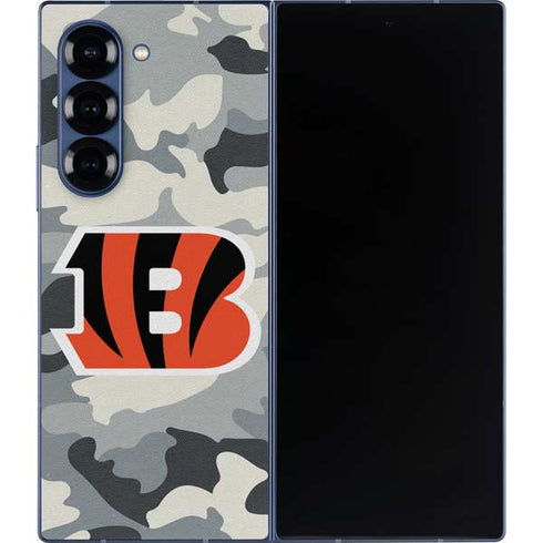 NFL Cincinnati Bengals Camo Galaxy Z Fold6 Skin