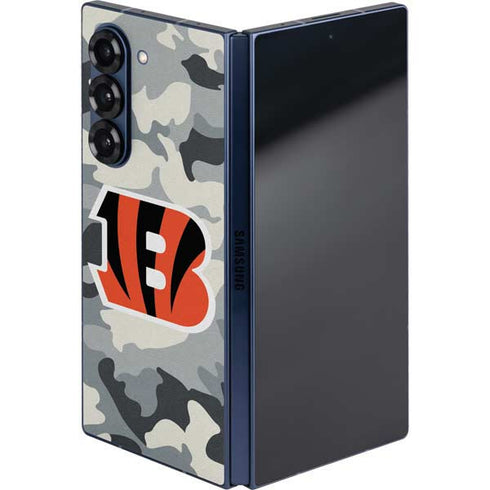 NFL Cincinnati Bengals Camo Galaxy Z Fold6 Skin