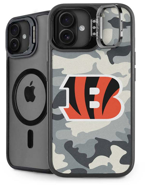 NFL Cincinnati Bengals Camo iPhone 16 Kickstand Case