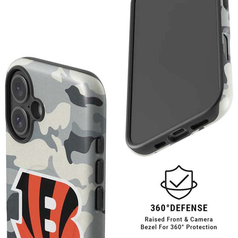 NFL Cincinnati Bengals Camo iPhone 16 Magsafe Impact Case