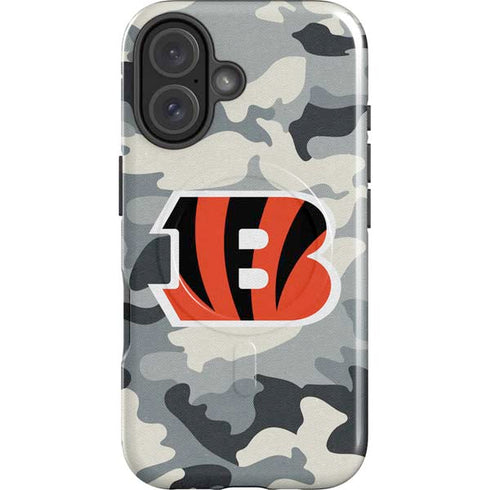 NFL Cincinnati Bengals Camo iPhone 16 Plus Magsafe Impact Case