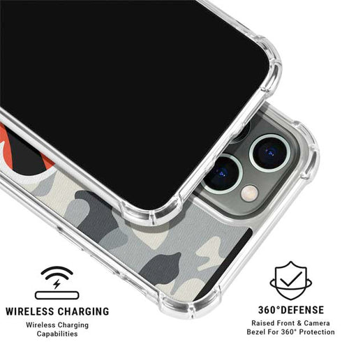 NFL Cincinnati Bengals Camo iPhone 16 Pro Max Clear Case