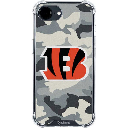 NFL Cincinnati Bengals Camo iPhone 16e Clear Case