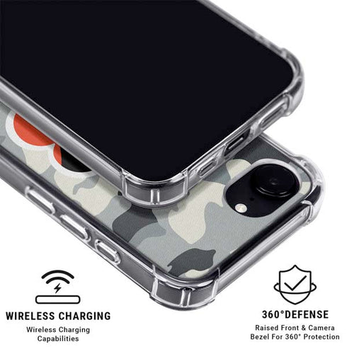 NFL Cincinnati Bengals Camo iPhone 16e Clear Case
