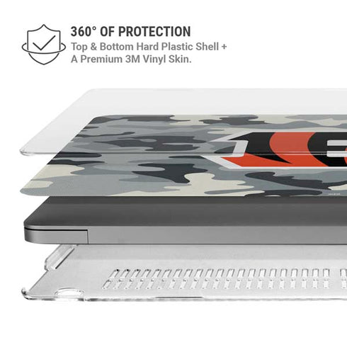 NFL Cincinnati Bengals Camo MacBook Pro 14in (2021-24) Case plus Skin