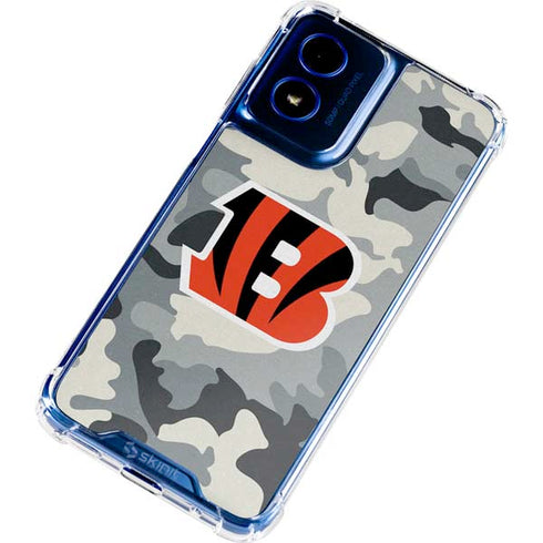 NFL Cincinnati Bengals Camo Moto G 5G (2024) Clear Case