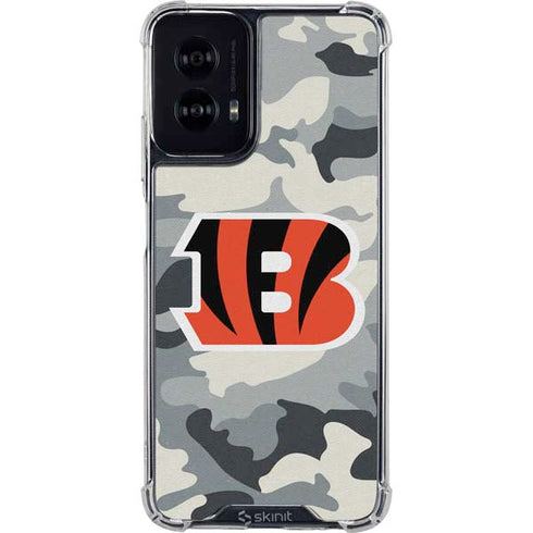 NFL Cincinnati Bengals Camo Moto G Power 5G (2024) Clear Case