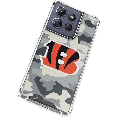 NFL Cincinnati Bengals Camo Moto G Power 5G (2025) Clear Case