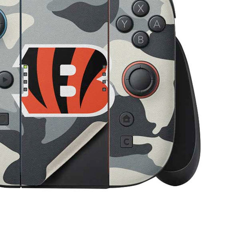 NFL Cincinnati Bengals Camo Nintendo Switch 2 (2025) Joy-Con Controller Skin