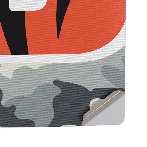 NFL Cincinnati Bengals Camo PS5 Pro Disk Console Skin