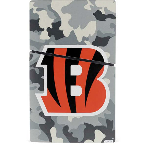 NFL Cincinnati Bengals Camo PS5 Slim Digital Edition Console Skin