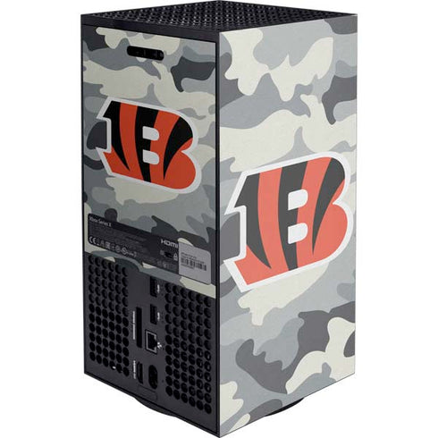 NFL Cincinnati Bengals Camo XBox Series X Digital Edition Console Skin