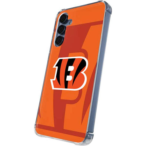 NFL Cincinnati Bengals Double Vision Galaxy A55 5G Clear Case