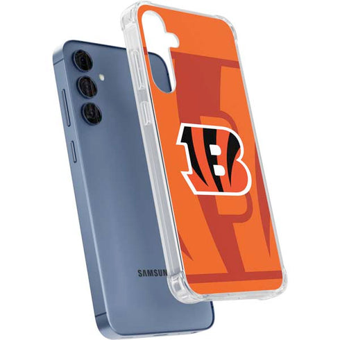 NFL Cincinnati Bengals Double Vision Galaxy A55 5G Clear Case
