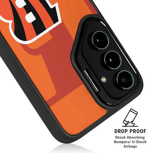 NFL Cincinnati Bengals Double Vision Galaxy S25 Ultra Kickstand Case