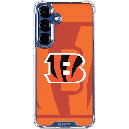 NFL Cincinnati Bengals Double Vision Galaxy S25 Clear Case