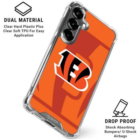 NFL Cincinnati Bengals Double Vision Galaxy S26 Clear Case