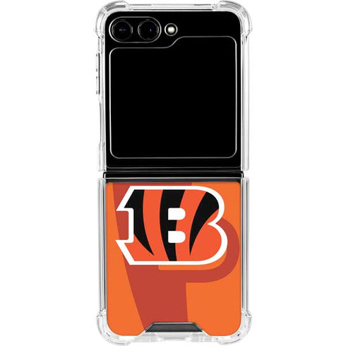 NFL Cincinnati Bengals Double Vision Galaxy Z Flip6 Clear Case