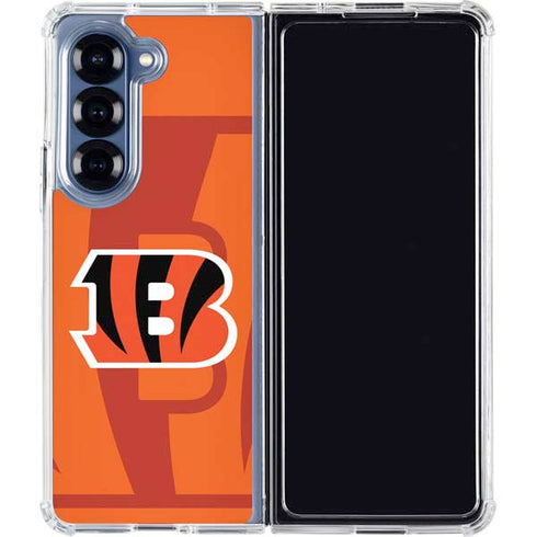 NFL Cincinnati Bengals Double Vision Galaxy Z Fold6 Clear Case