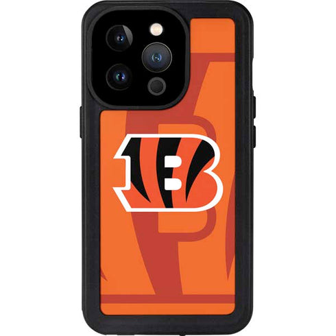 NFL Cincinnati Bengals Double Vision iPhone 15 Pro Waterproof Case